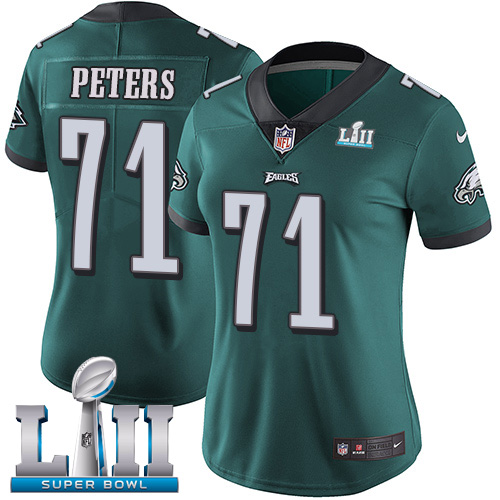 Nike Eagles #71 Jason Peters Midnight Green Team Color Super Bowl LII Women's Stitched NFL Vapor Untouchable Limited Jersey